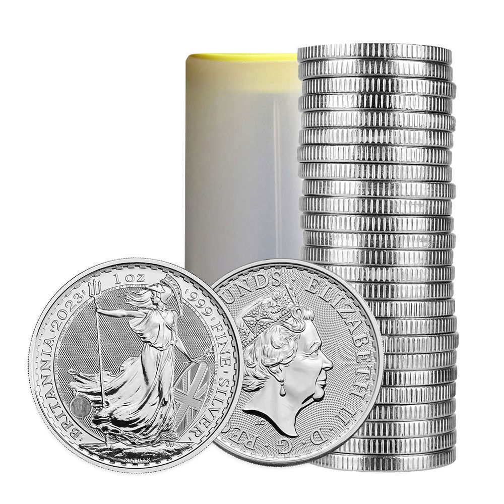 Buy Oz British Britannia Silver Coin Bu Tube Of