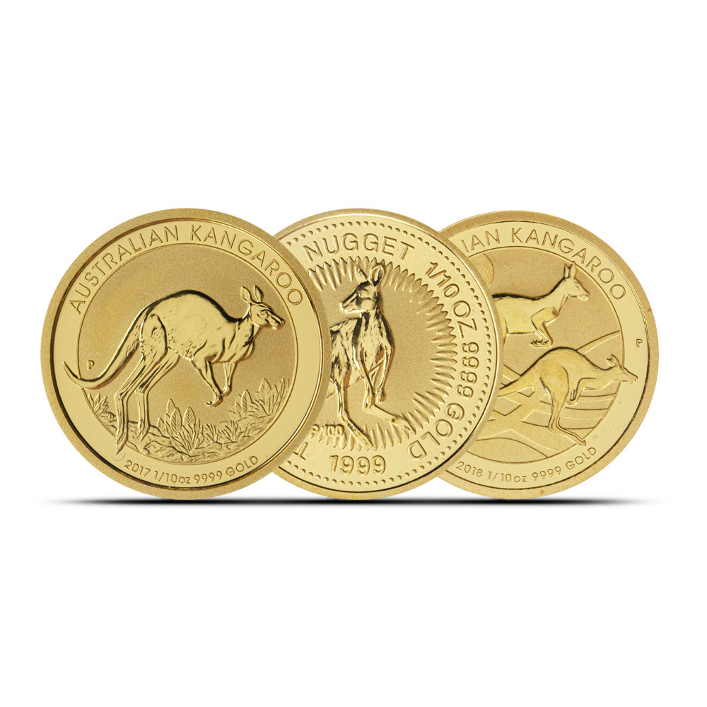 Buy 1 10 oz Australian Gold Kangaroo Coin Random Year BullionMax