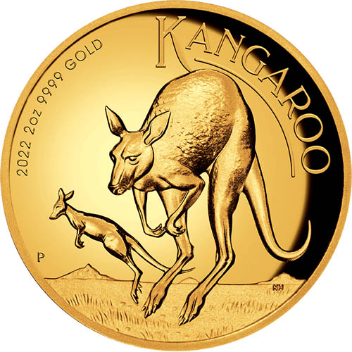 Buy 2022 2 oz Proof Australian Gold Kangaroo Coin (High Relief ...