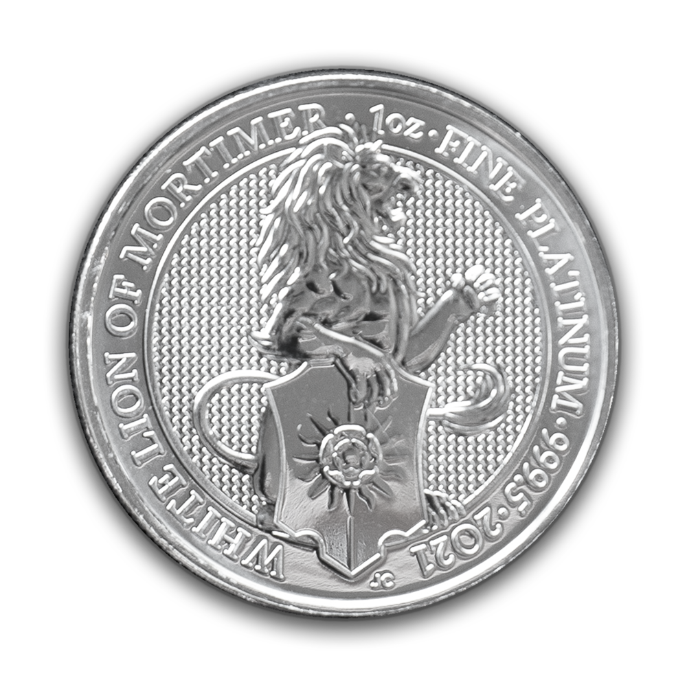 white lion platinum bullion coin