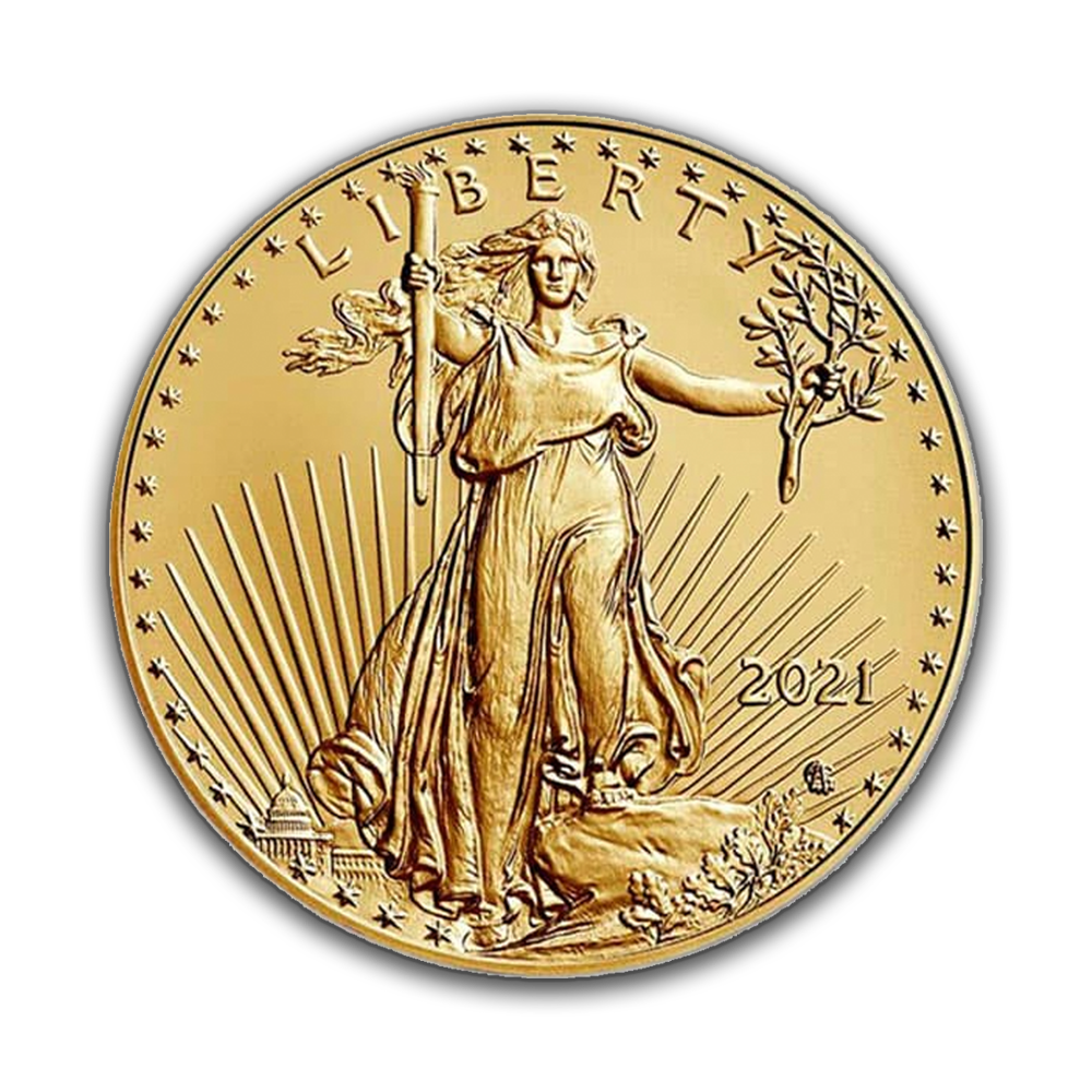 1 oz 2021 american gold eagle coin obverse image