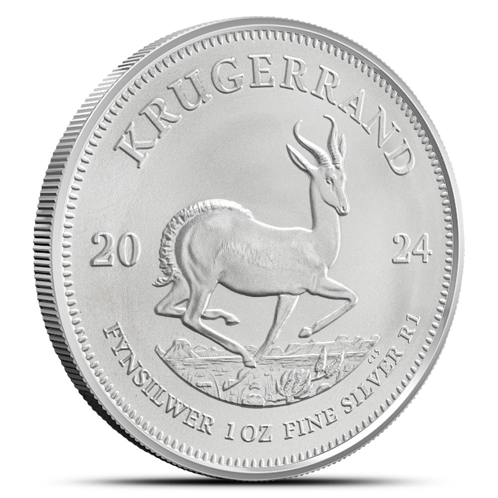 Buy 2024 1 Oz South African Silver Krugerrand Coin BU BullionMax   5519134 Back 