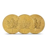 1 oz Gold Maple Leaf Coin (Random Year, Abrasions)